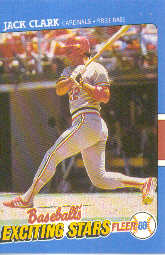 1988 Fleer Exciting Stars Baseball Cards       008      Jack Clark